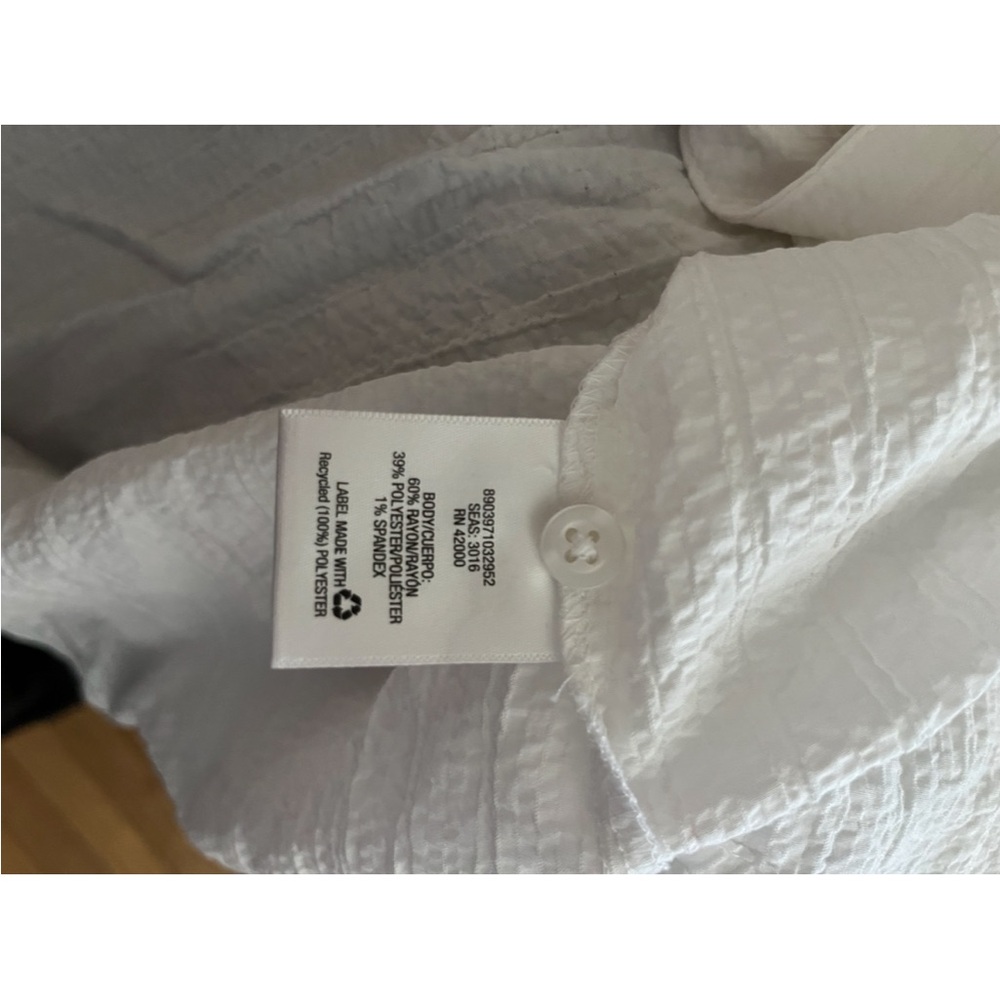 Plus Size 3X White Textured Blouse Basic Editions… - image 3